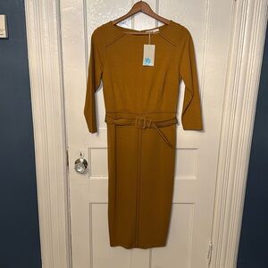 Tan dress with belt. New with tags. size 6
